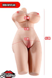 Sesli Titreşim Usb Şarjlı Anal Vajinal Isıtmalı 4.5 Kg 40 cm Ten Rengi Sex Doll Realistik Manken