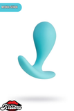 Blob Tutamaçlı Boğumlu Silikon Anal Plug 5,5 cm Mint Mavi Medikal Silikon
