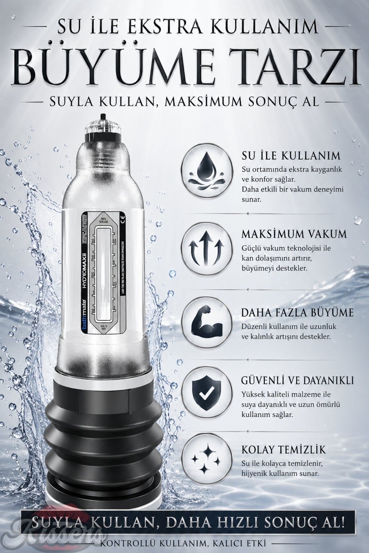 Bathmate  Etkili Ultra Güçlü Hidroponik Hydromax 5 Penis Pompası