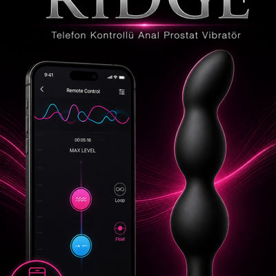 Lovense Dünyanin Her Yerinden Kontrol Edilebilen Ridge Telefon Kontrollü Güçlü Titreşimli Anal Vibratör