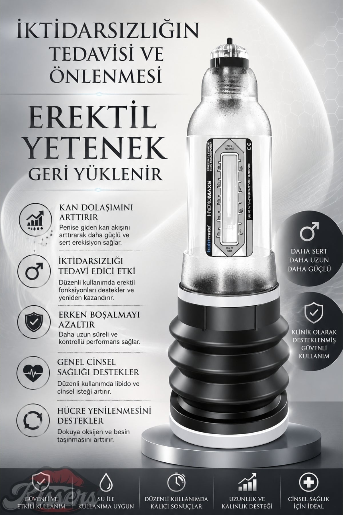 Bathmate  Etkili Ultra Güçlü Hidroponik Hydromax 5 Penis Pompası