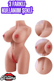 Oynar Bacak Çift Girişli Cinsel Oyuncak Anal Vajinal Mastürbatör Realistik Manken 3.1 Kg