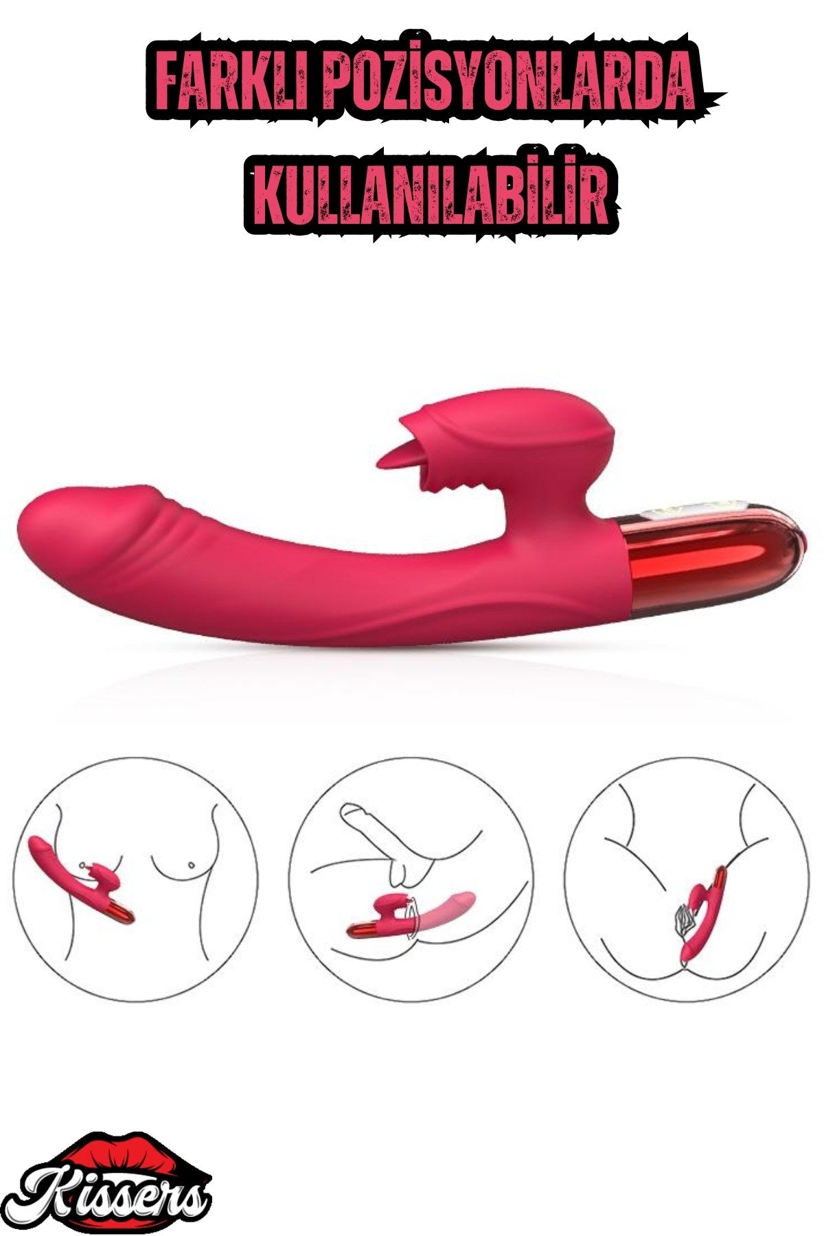 V2 Şarjlı Akıllı Isıtmalı Güçlü Titreşimli G-Spot Klitoris Uyarıcı Yapay Penis Dil Vibratör