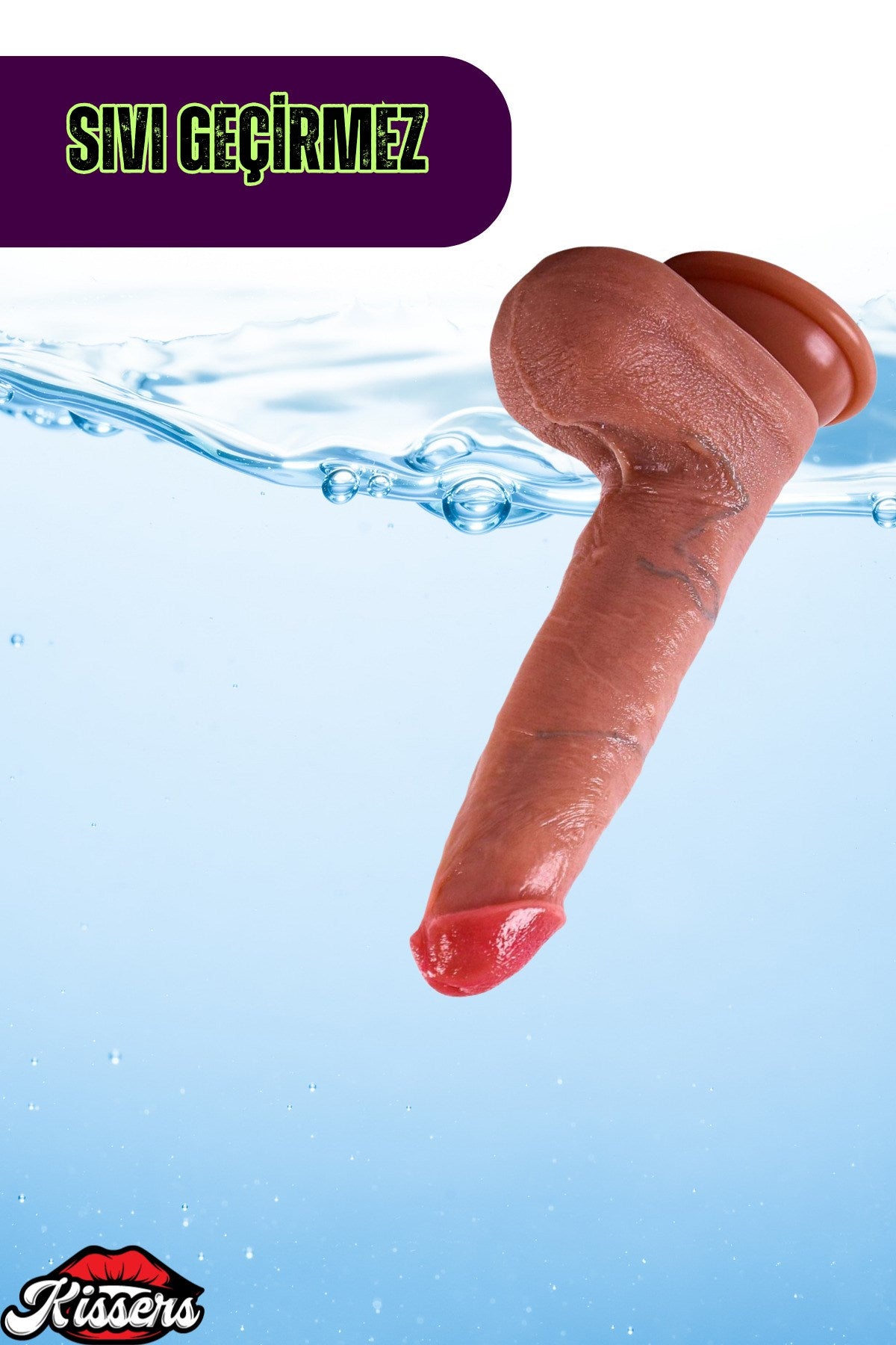 Ultra Yumuşak Damarlı Doku Çift Katmanlı Silikon Gerçekçi Testisli Melez Dildo Penis 19 Cm Dustin