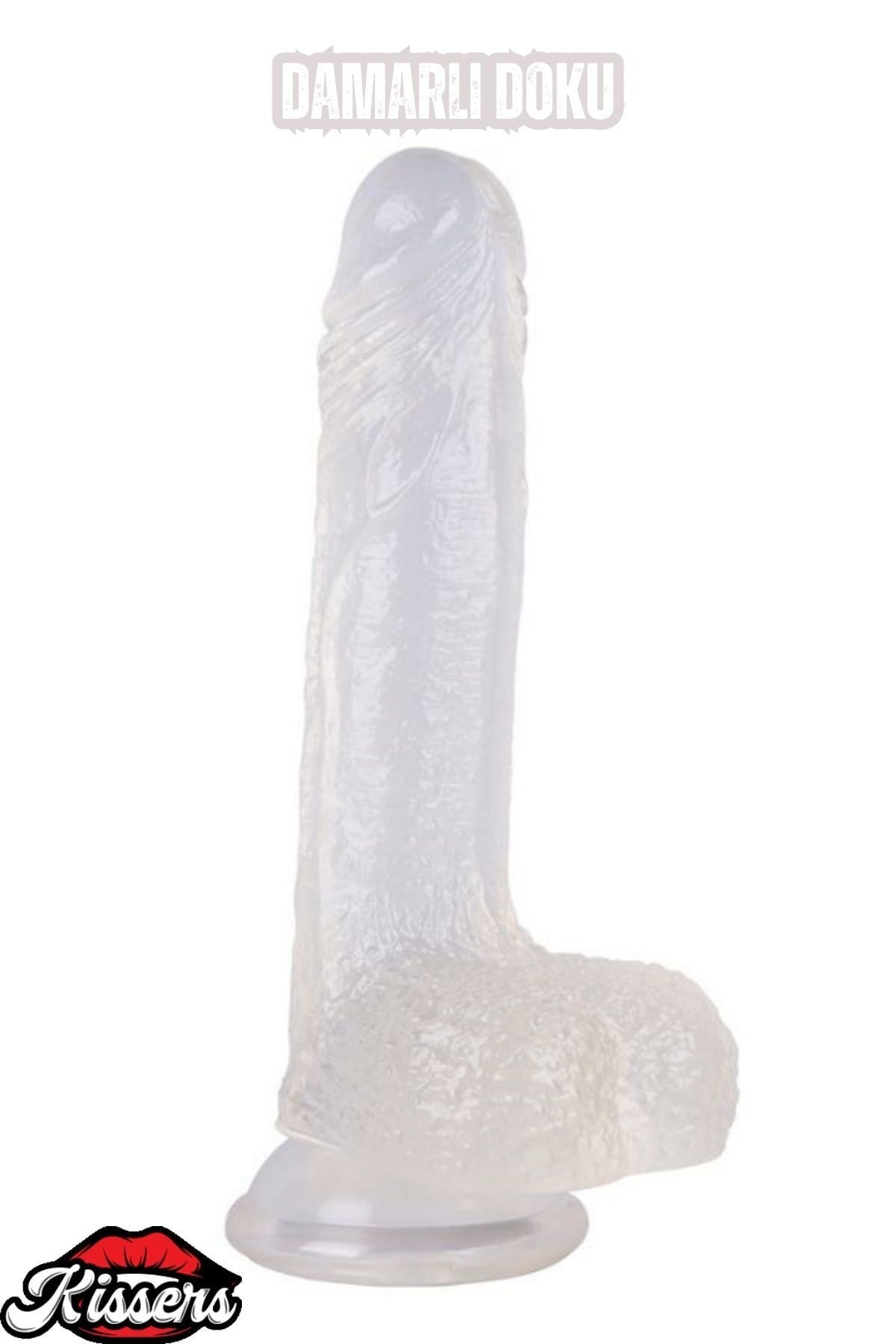 Ultra Realistik Damarlı Bükülebilir Vantuzlanabilir Jel Dokusunda Beyaz Dildo Penis 18 Cm