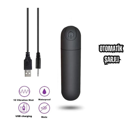 G Noktası Ve Vajinal Uyarıcı Şarjlı Titreşimli Mini Bullet Vibratör