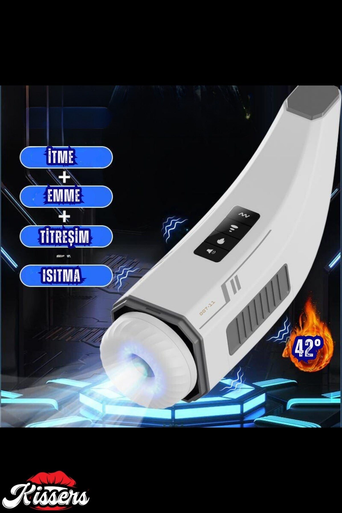 Lüx Isıtmalı İnleme Sesli İleri Geri Hareketli Emiş ve Titreşim Özellikli Suni Vajina Mastürbatör