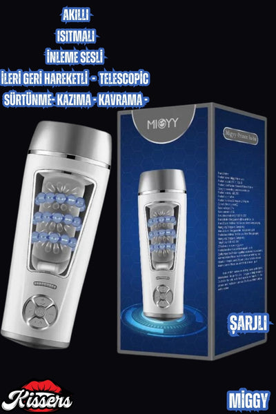 Akıllı Isıtmalı İnleme Ses Titreşimli Rotasyonlu Tam Otomatik İleri Geri Hareket Vajina Mastürbatör