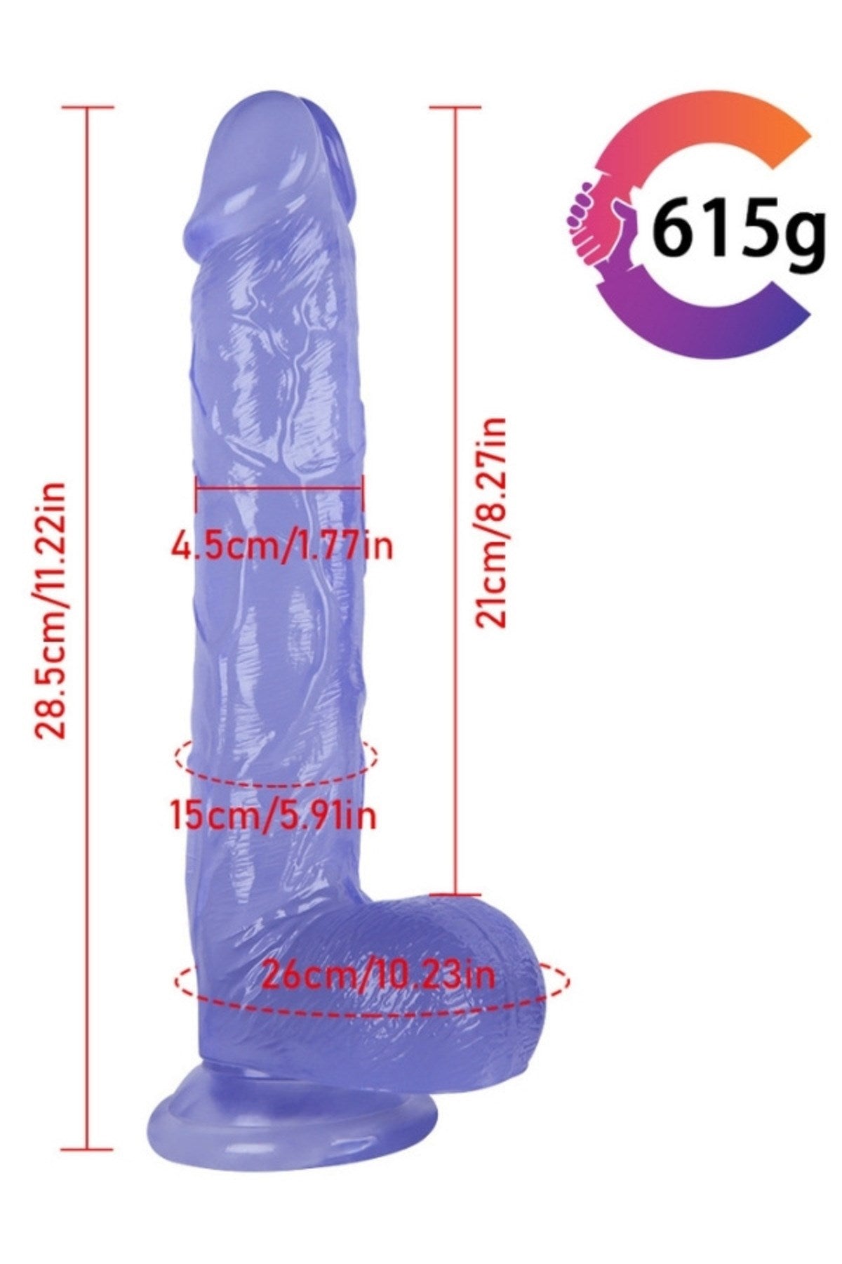 Ultra Realistik Eğilip Bükülebilir G Noktası Ve Klitoris Uyarıcı Dev Jel Mavi Penis Dildo 28 Cm