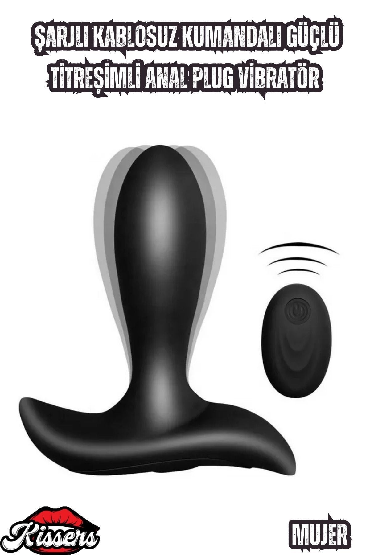 Şarjlı Kablosuz Kumandalı Güçlü Titreşimli Anal Plug Vibratör