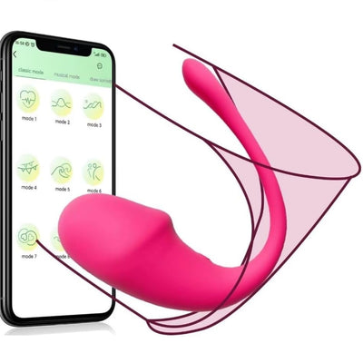 Uygulama Telefon Kontrollü Titreşimli G Nokta Ve Klitoris Uyarıcılı Public Giyilebilir Vibratör