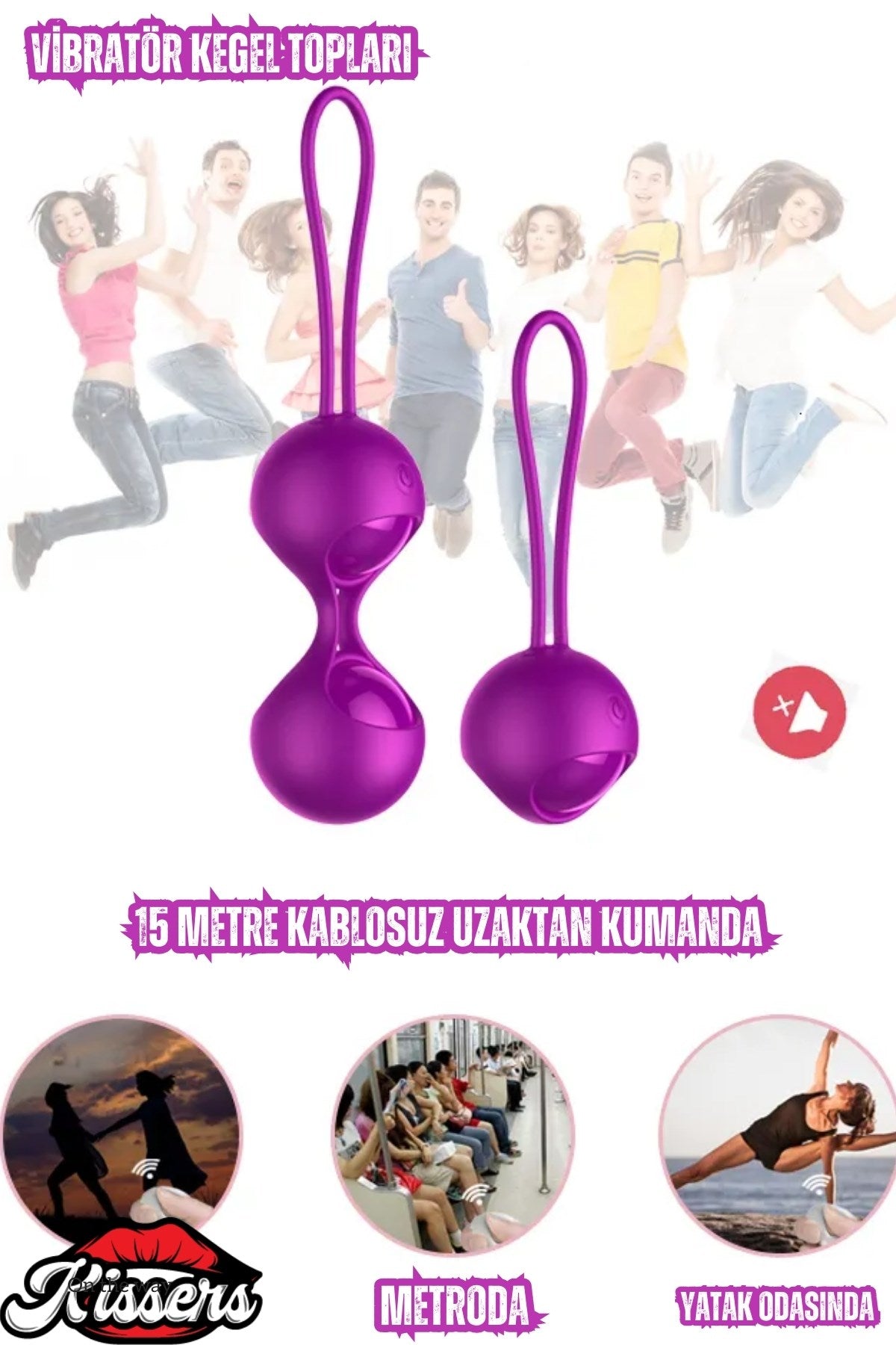 Uzaktan Kumandalı G-Spot Klitoris Uyarıcı Giyilebilir Kegel Egzersiz Vajinal Top Vibratör 