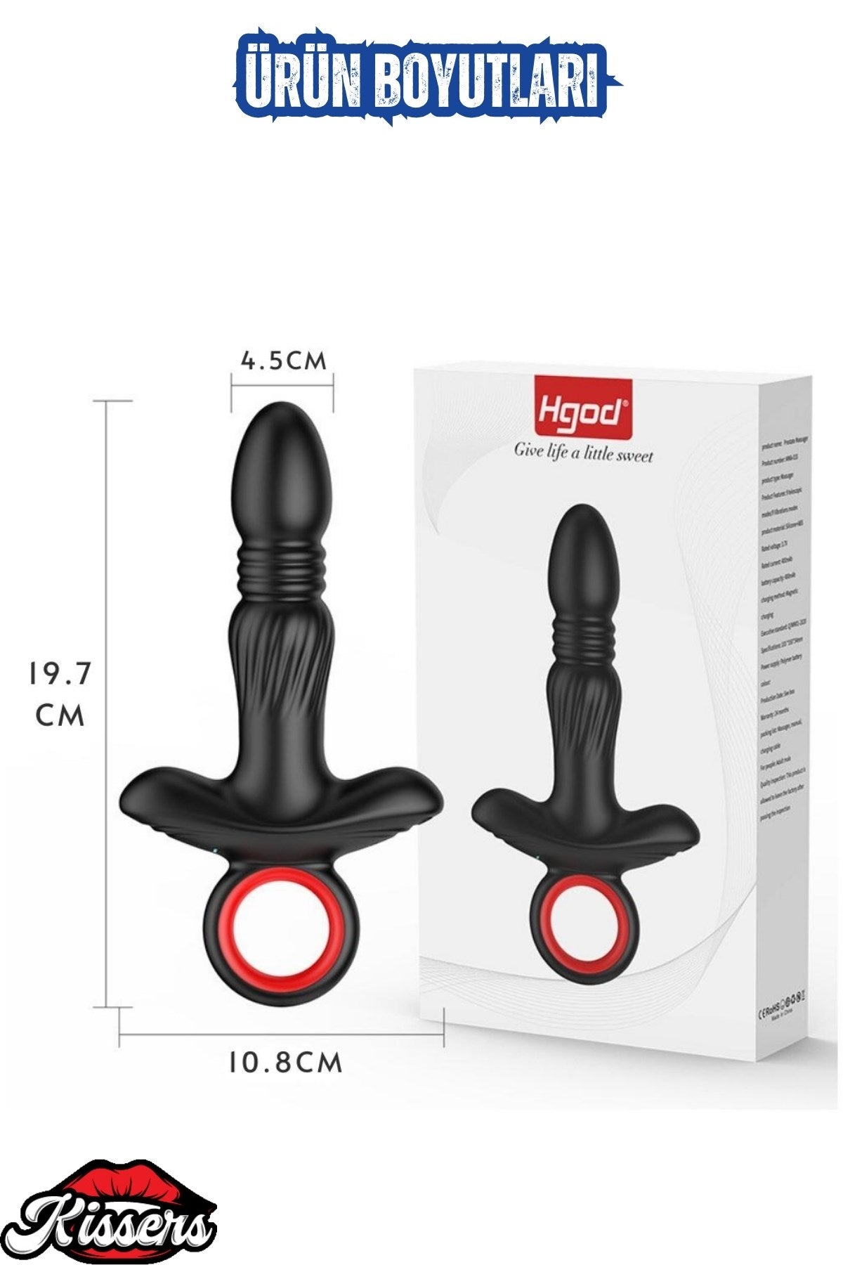 Şarjlı Tutma Aparatlı İleri Geri Hareketli Titreşimli 3 Motorlu Uyarıcı Anal Vibratör