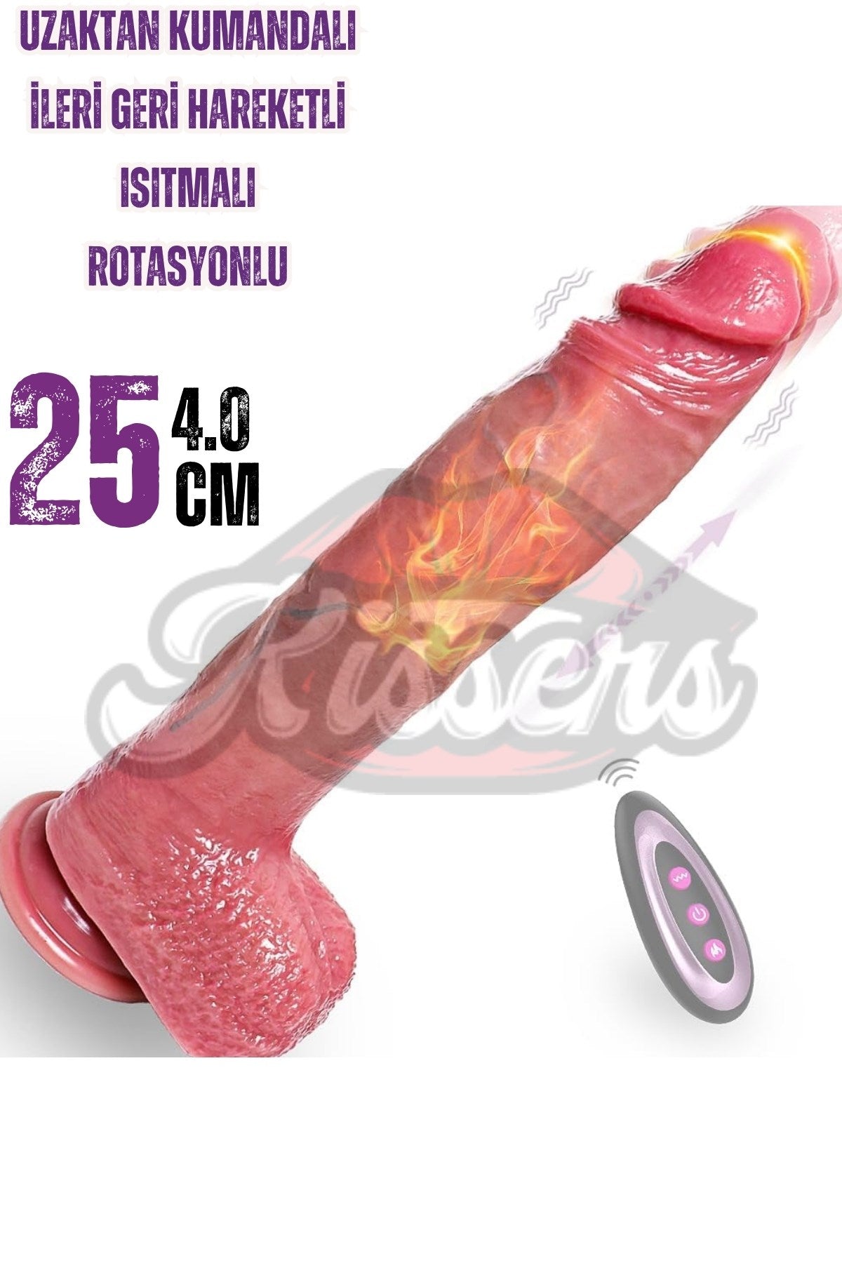 İleri Geri Hareketli Çok Foksiyonlu Isıtmalı Ultra Realistik Büyük Boy  25 Cm