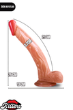 Gerçekçi Realistik Dokuda Vantuzlu Dildo Yapay Sert Penis 25 cm