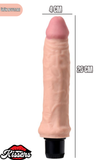 Gerçekçi Dokulu Titreşimli Yapay Penis Dildo 20 Cm Pil Çalışan Kademe Ayarlı TPE Vibratör