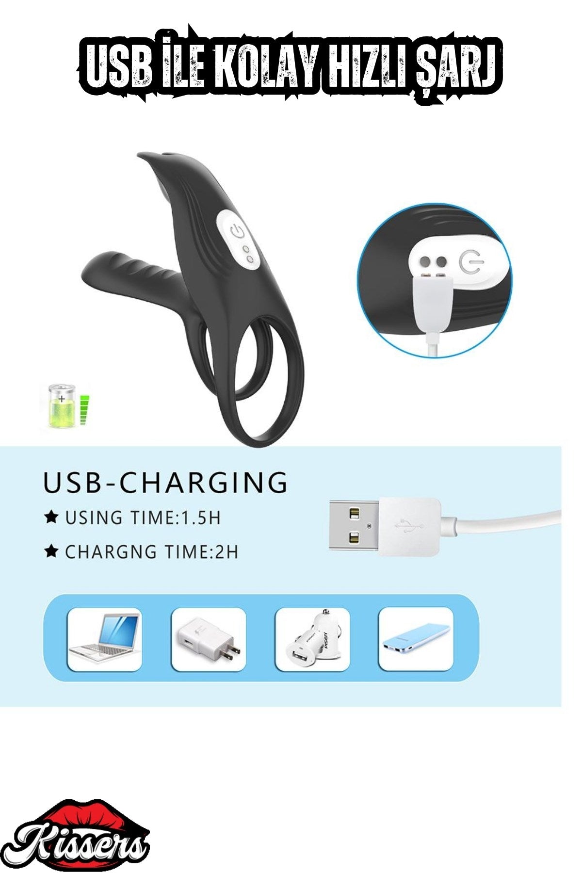 Alex Şarjlı Uzaktan Kumandalı G Nokta Klitoris Uyarıcı Vibratör Testis ve Penis Halkası