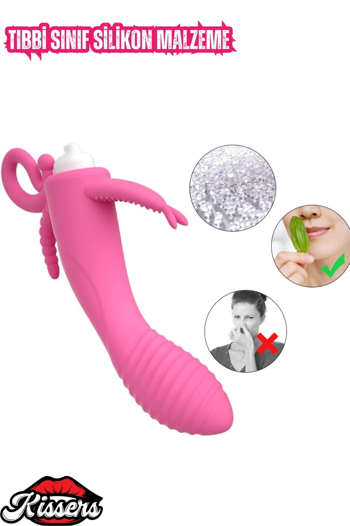 Anal Vajinal Kullanım G Noktası Klitoris Uyarıcılı 3'ü 1 Arada Titreşimli Vibratör