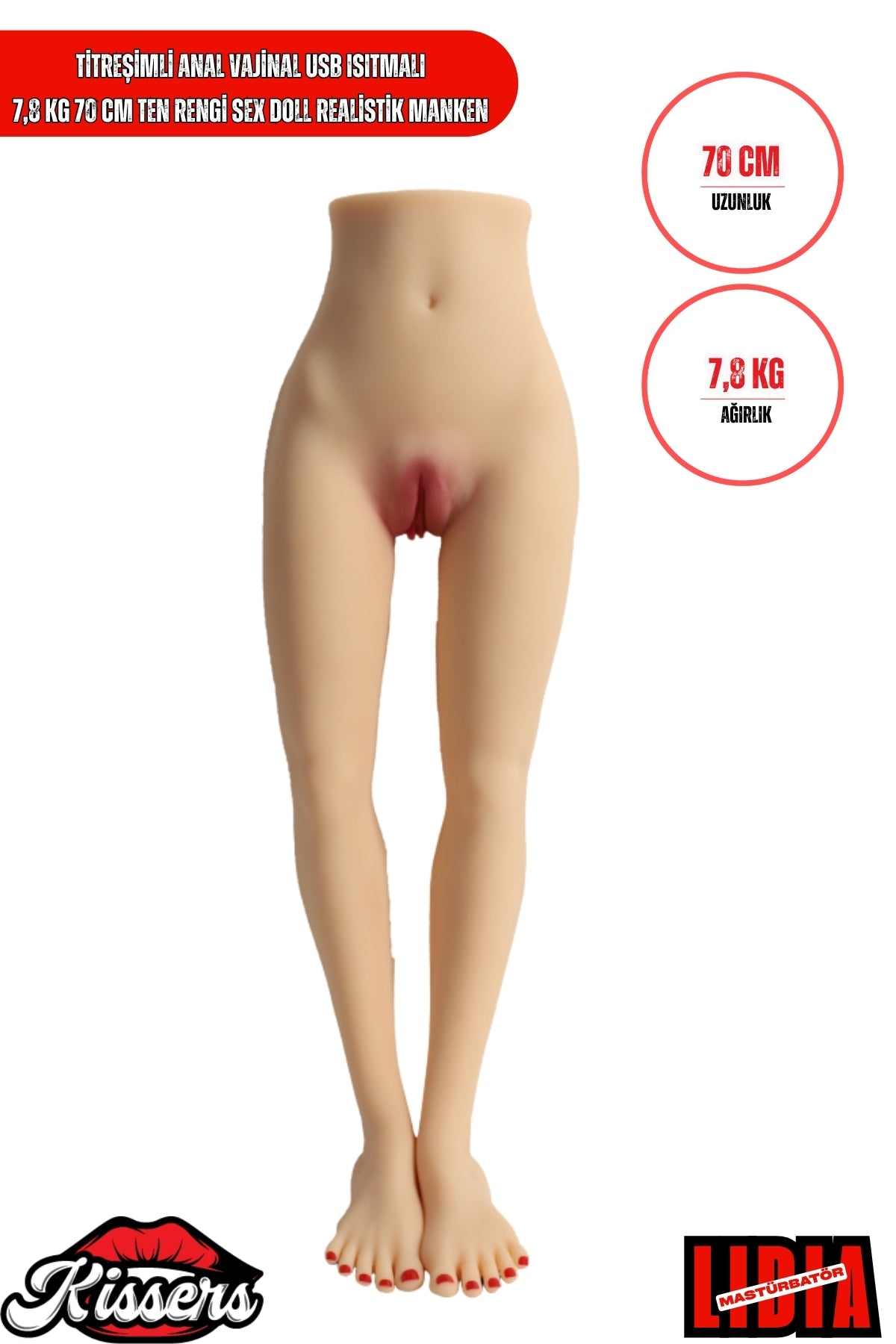 Titreşimli Anal Vajinal Usb Isıtmalı 7.8 Kg 70 cm Ten Rengi Sex Doll Realistik Manken