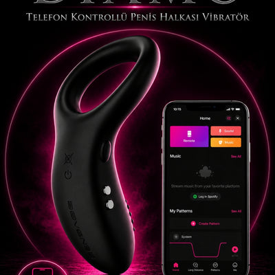 Lovense Dünyanin Her Yerinden Kontrol Edilebilen Diamo Telefon Kontrollü Güçlü Titreşimli Penis Halkası