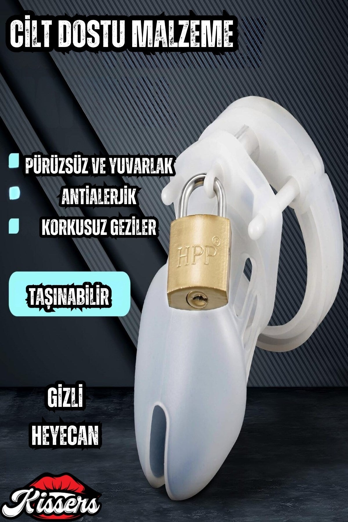 Bsdm Silikon Penis Kilidi White Chastity Cock Cage Bekaret Cihazı Beyaz Penis Esaret Kafesi
