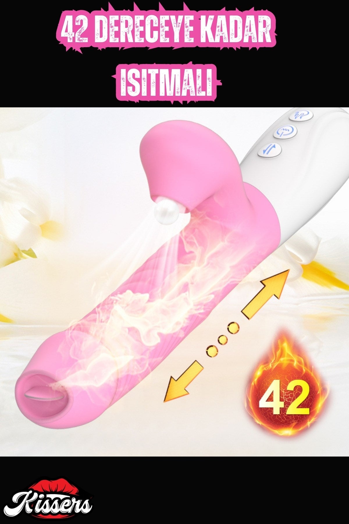 Şarjlı Akıllı Isıtmalı İleri Geri ve Dil Hareketli G-Spot ve Klitoris Emiş Uyarıcı Rabbit Vibratör