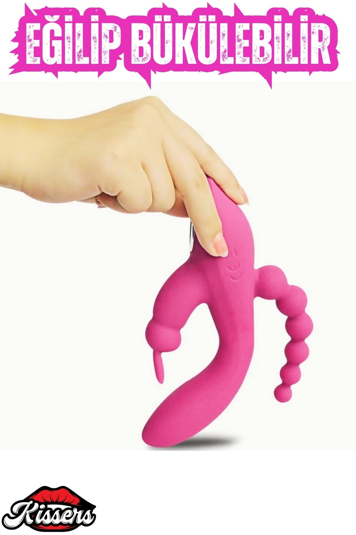 Cinsel Oyuncak Üçlü Tavşan Vibratör - Pembe