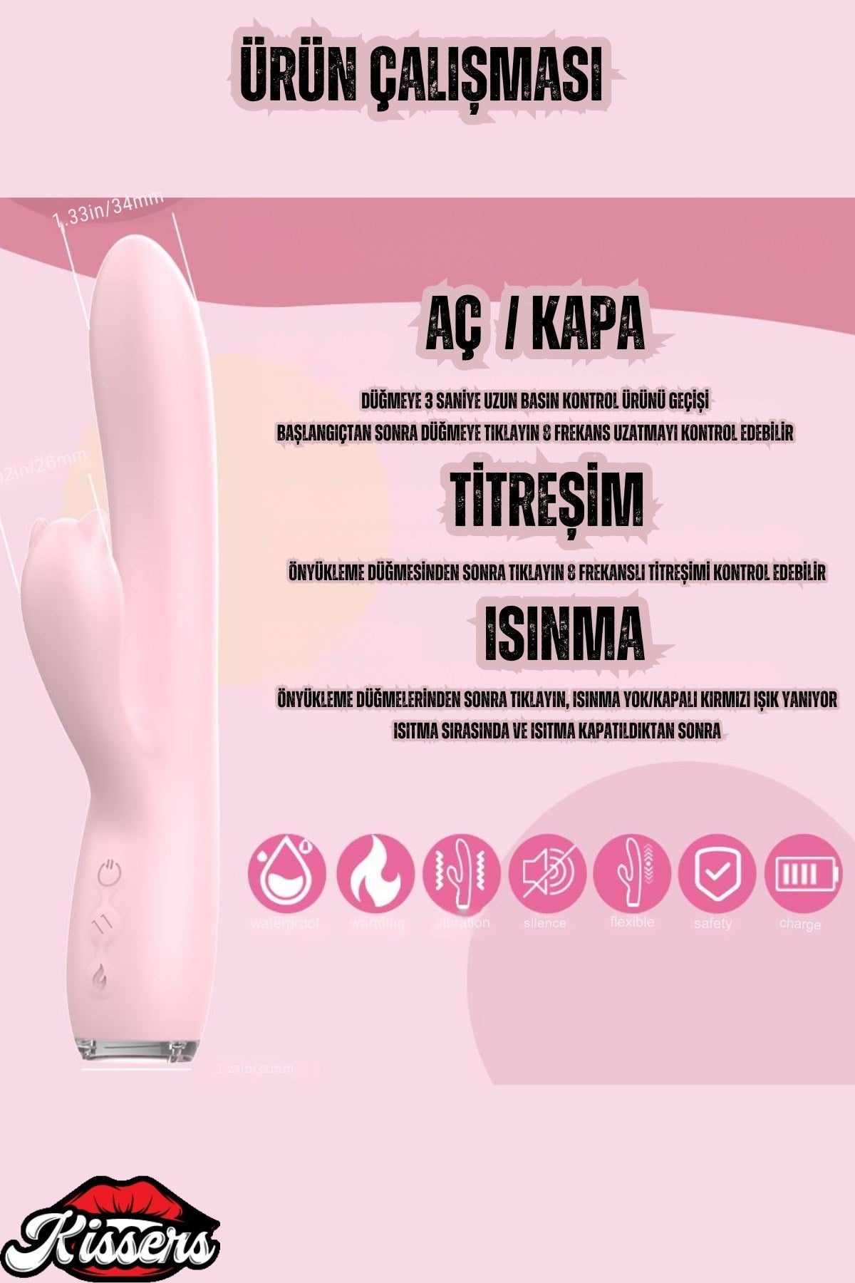 Titreşimli İleri Geri Hareketli Rabbit Vibratör