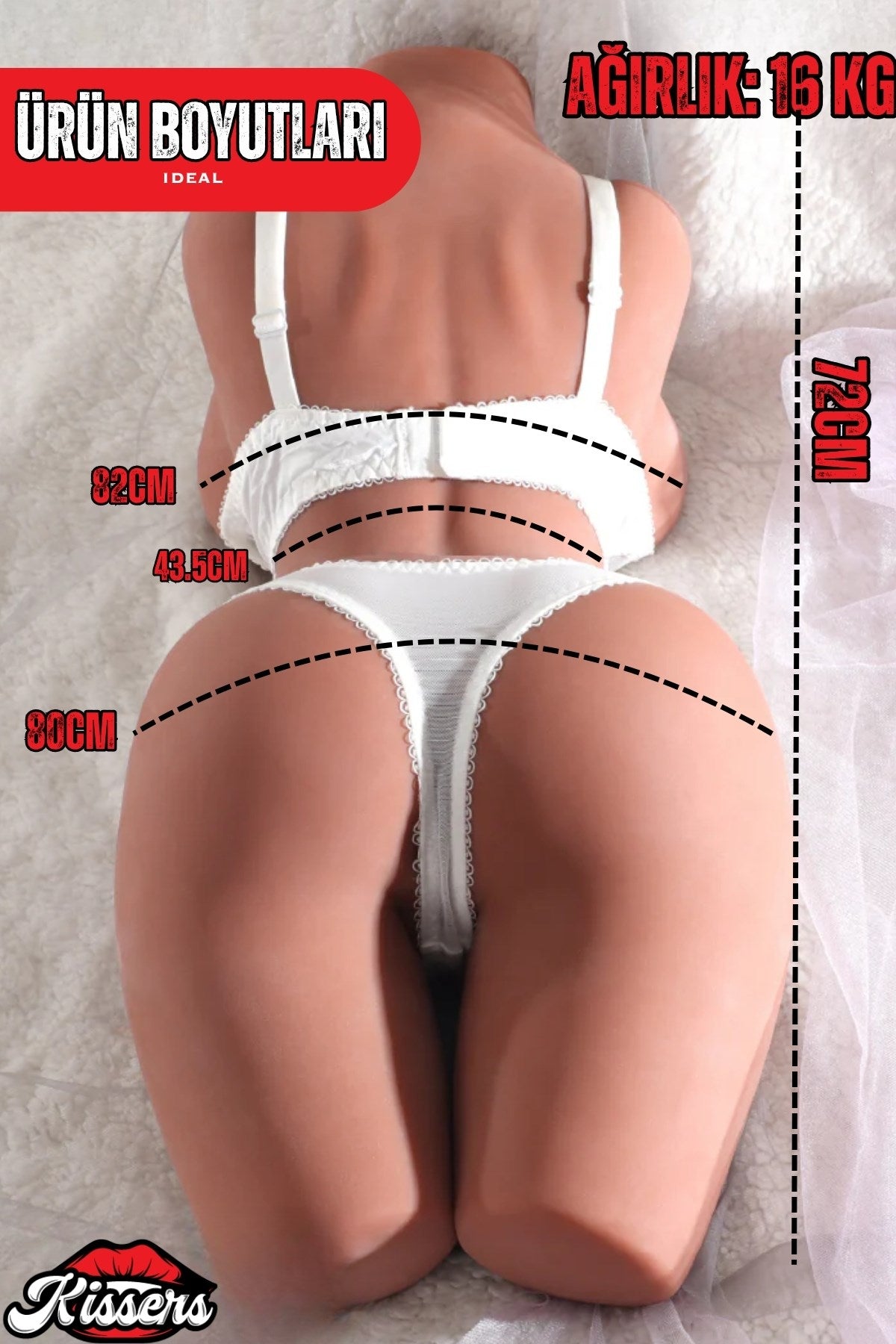 Yeni Nesil Anal Vajinal Titreşimli Isıtmalı 16 Kg 72 Cm Melez Ten Realistik Manken Mastürbatör