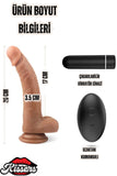 Belden Bağlamalı Damarlı Belden Bağlamalı Lüx Kemerli Realistik Gerçekçi Dildo Penis Vibratör 20 CM