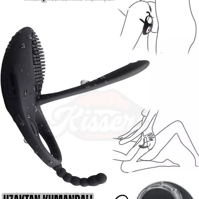 Uzaktan Kumandalı Testise Geçirmeli G Noktası Ve Klitoris Uyarıcılı Vibratör Penis Halkası