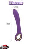 Medikal Silikon Tutma Aparatlı G-Spot ve Anal Uyarıcı Çok Amaçlı Vibratör Mor 19 Cm