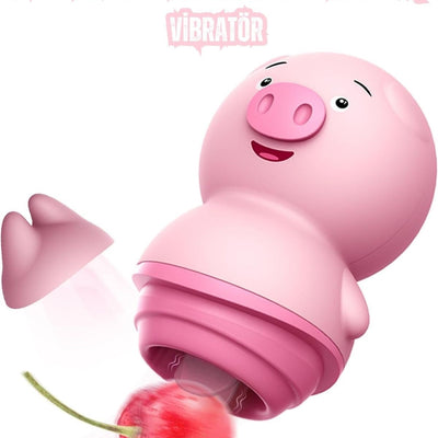 Yeni Nesil Domuz Şeklinde Ultra Hızlı Vajinal G Nokta ve Klitoris Uyarıcı Emiş Vibratör