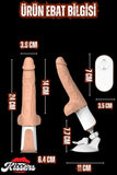 Sex Makinesi Vantuzlu Isıtmalı Titreşimli ve 360° Dönme Hareketli Yapay Penis Dildo Vibratör 24 Cm