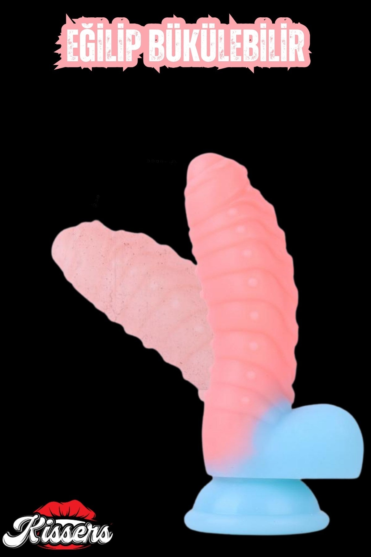 Cinsel Oyuncak Karanlıkta Parlayan Tırtıklı Dildo Ultra Yumuşak Realistik Yapay Penis 18 Cm