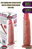 Ultra Yumuşak Damarlı Doku Çift Katmanlı Silikon Gerçekçi Testissiz Dildo Penis 22 Cm Hardry