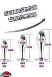 Paslanmaz Çelik  Gümüş Mücevher Kavisli Orta Boy Lüks Anal Plug  9 Cm