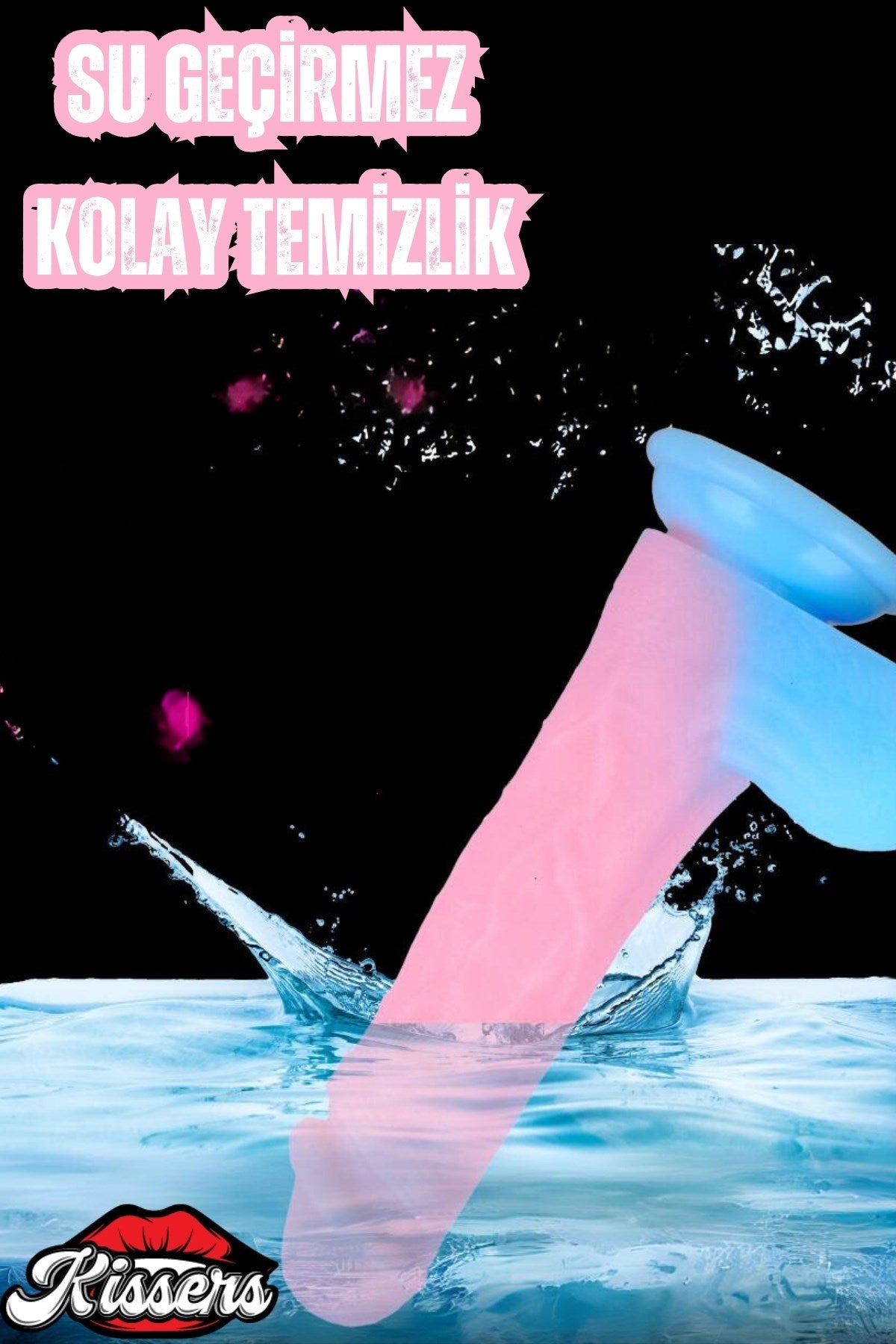 Cinsel Oyuncak Neo Renk Karanlıkta Parlayan Dildo Ultra Yumuşak Realistik Yapay Penis Dildo 22 CM