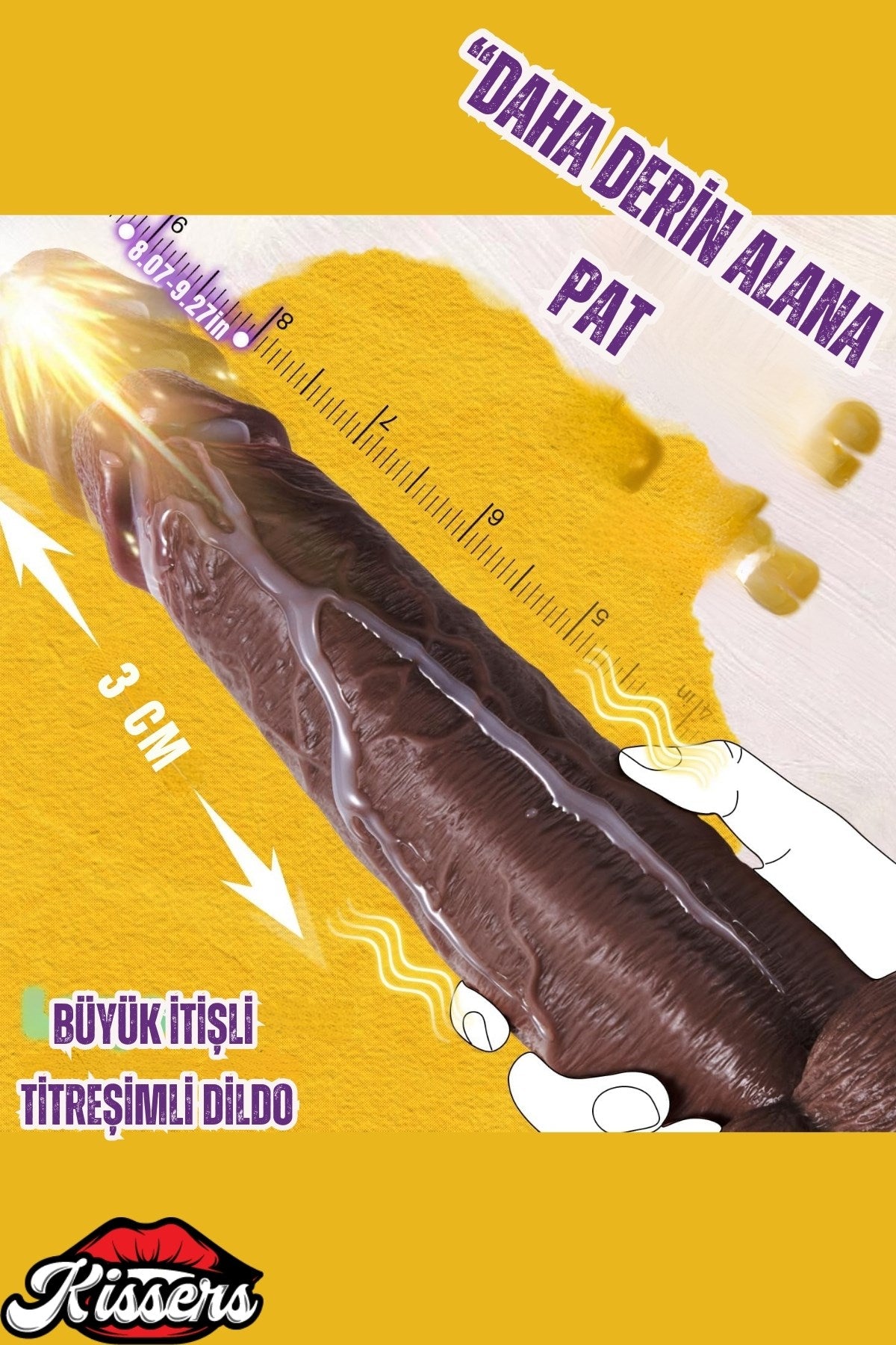 Uzaktan Kumandalı Isıtmalı İleri Geri Hareketli Rotasyonlu Realistik Penis Vibratör Dildo 22 Cm