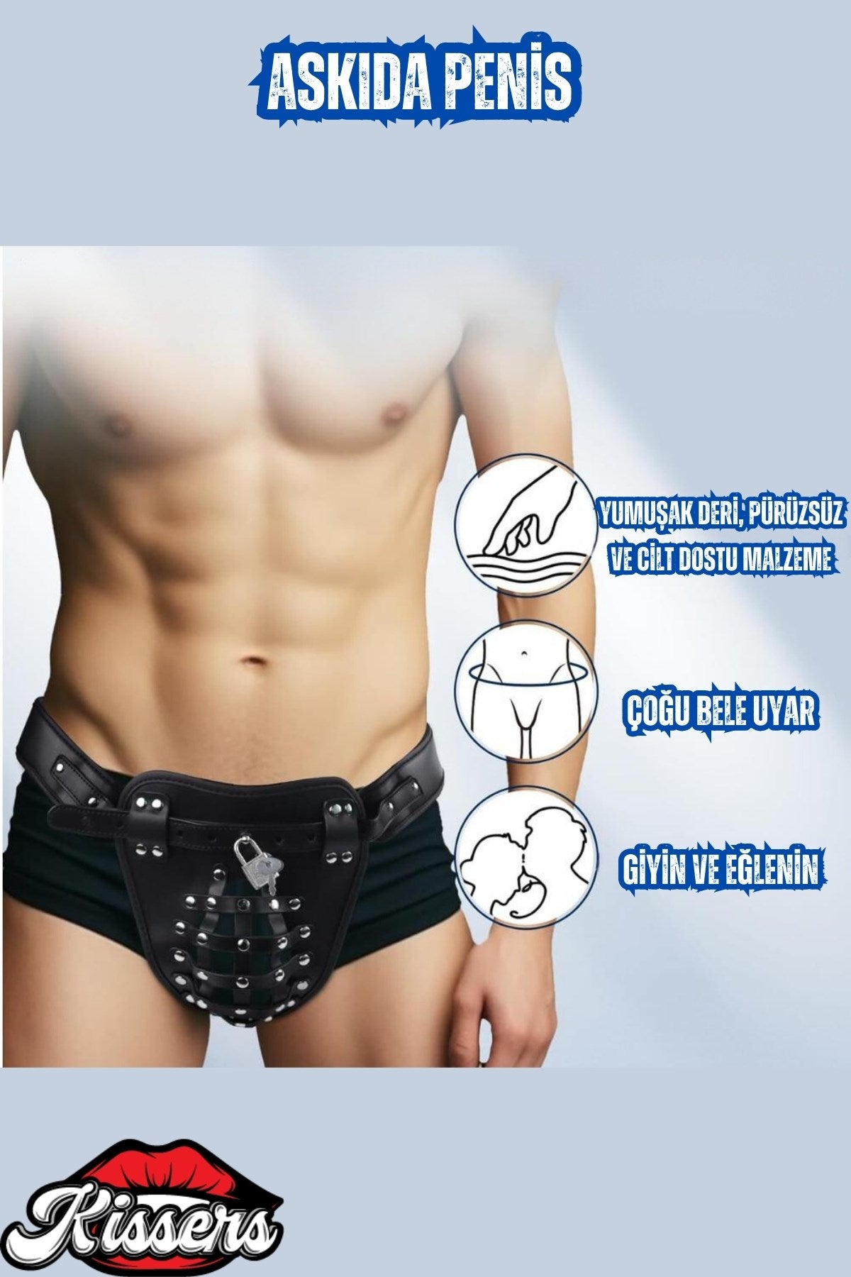 Bsdm Kemerli Penis Esaret Kafesi Nefes Alabilir Ayarlanabilir Askılı Deri Külot Bekaret Penis Kilidi