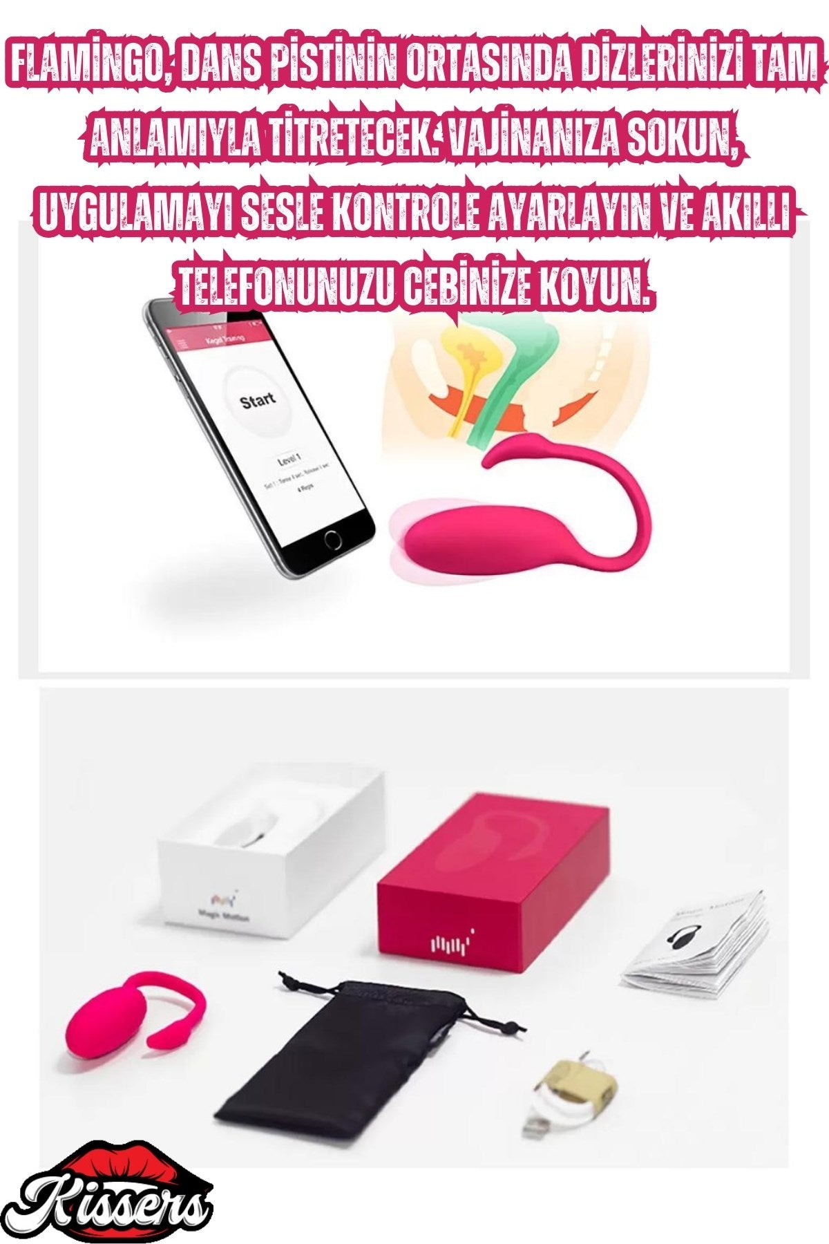 Magic Motion Flamingo Şarjlı Telefon Kontrollü Klitoris G Nokta Uyarıcı Giyilebilir Mini Vibratör