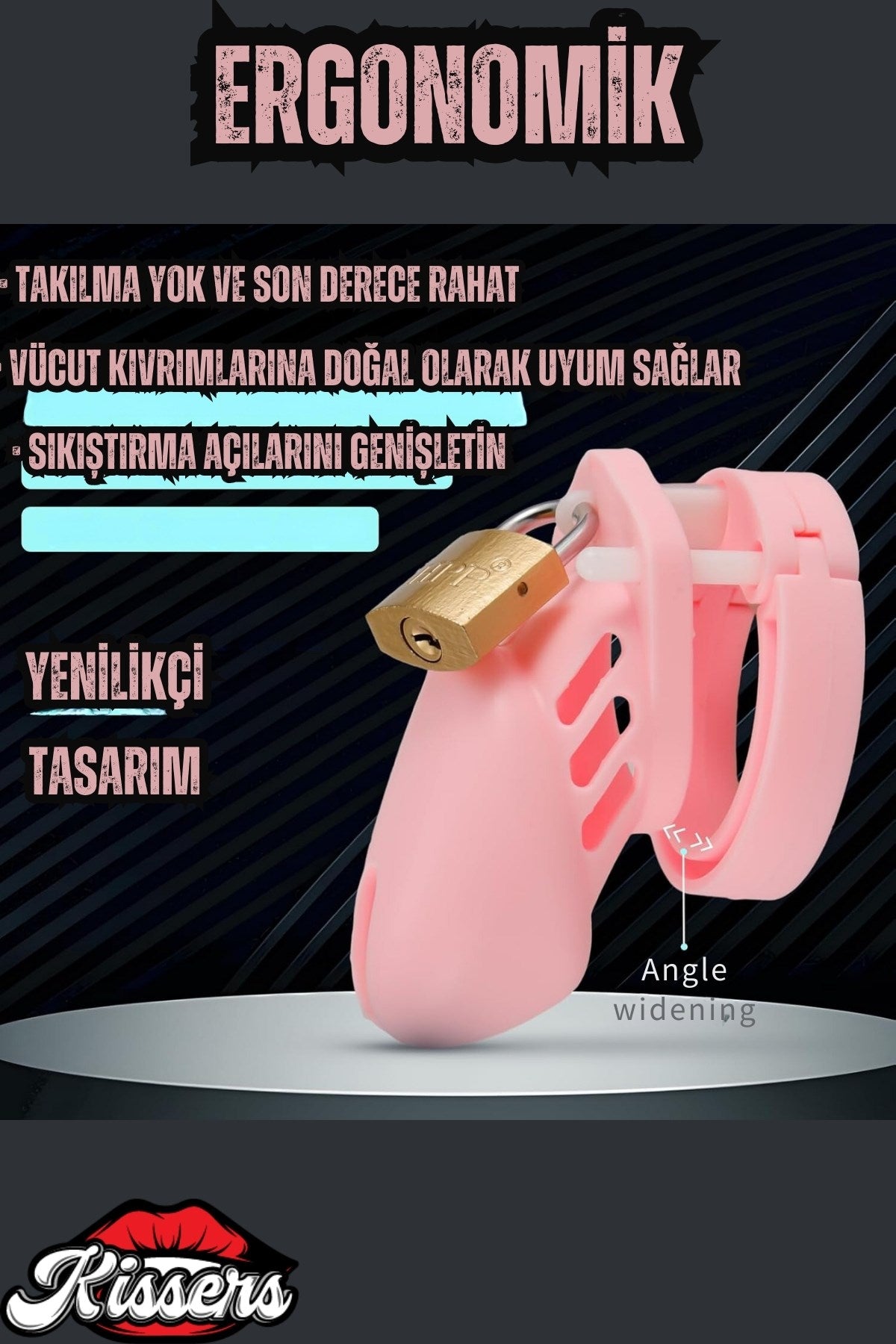 Bsdm Silikon Pembe Penis Kilidi Erkek Bekaret Cihazı Chastity Cock Cage Penis Esaret Kafesi