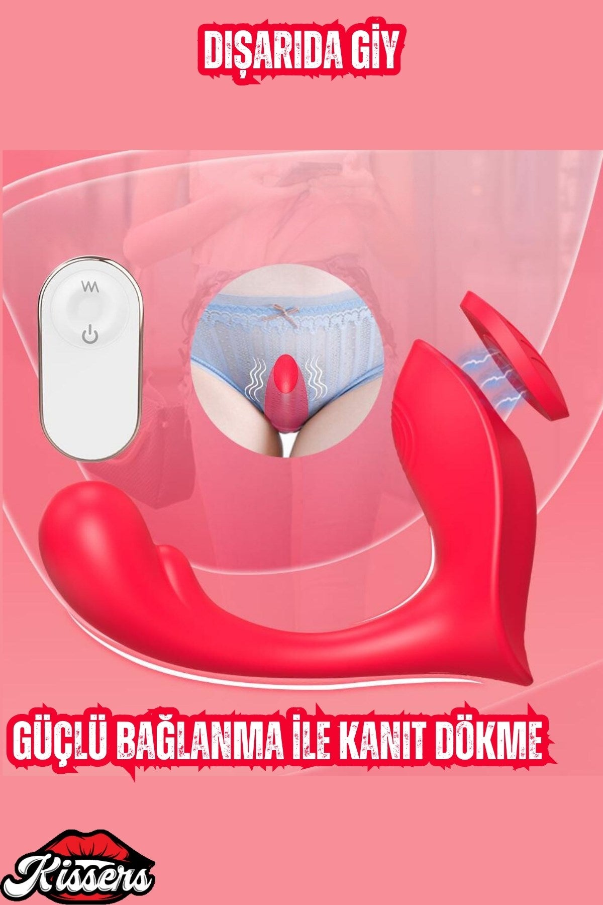 Şarjlı Kablosuz Kumandalı Gizlice Giyilebilir Manyetik Klipsli G Nokta ve Klitoris Uyarıcı Vibratör