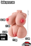 Ultra Mega Boy Göğüs Girişli Dolgun Göğüslü Anal Vajinal Realistik Manken Mastürbatör 3.5 Kg