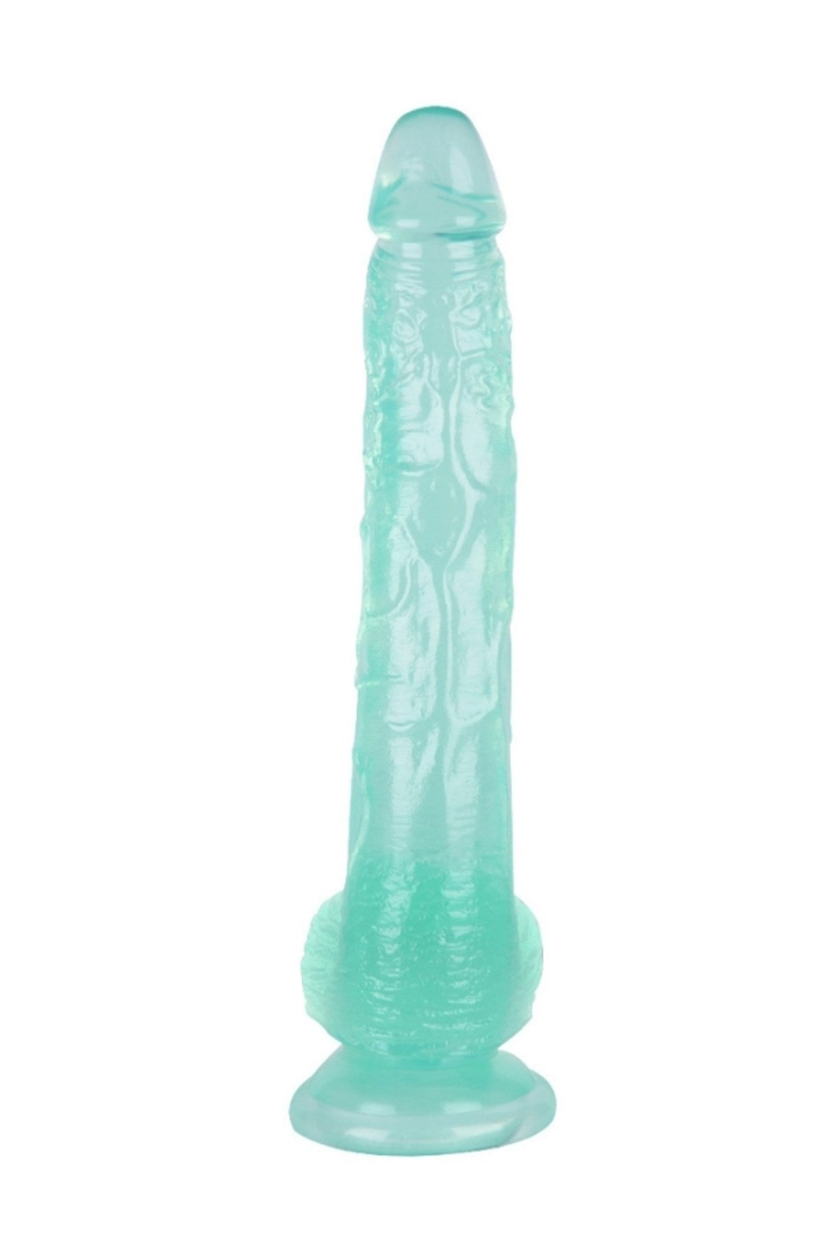 Ultra Realistik Eğilip Bükülebilir G Noktası Ve Klitoris Uyarıcı Dev Jel Yeşil Penis Dildo 29,5 Cm