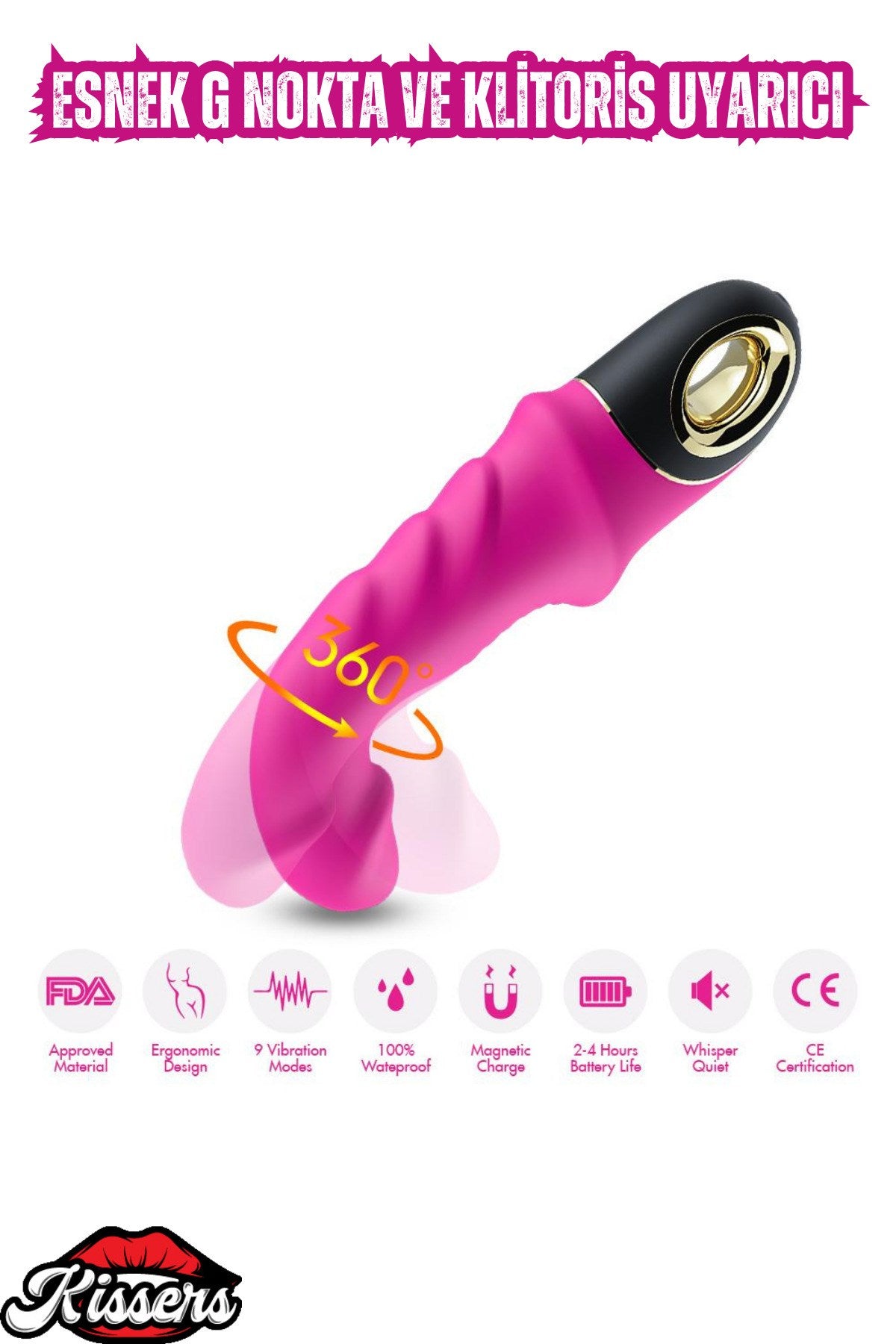 Esnek G Nokta ve Klitoris Uyarıcı Yapay Penis Anal Vajina Vibratör