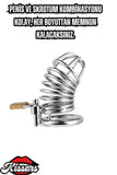 Bsdm Metal Penis Kilidi Chastity Cock Cage Erkek Bekaret Penis Kilidi Kilitlenebilir Esaret Kafesi