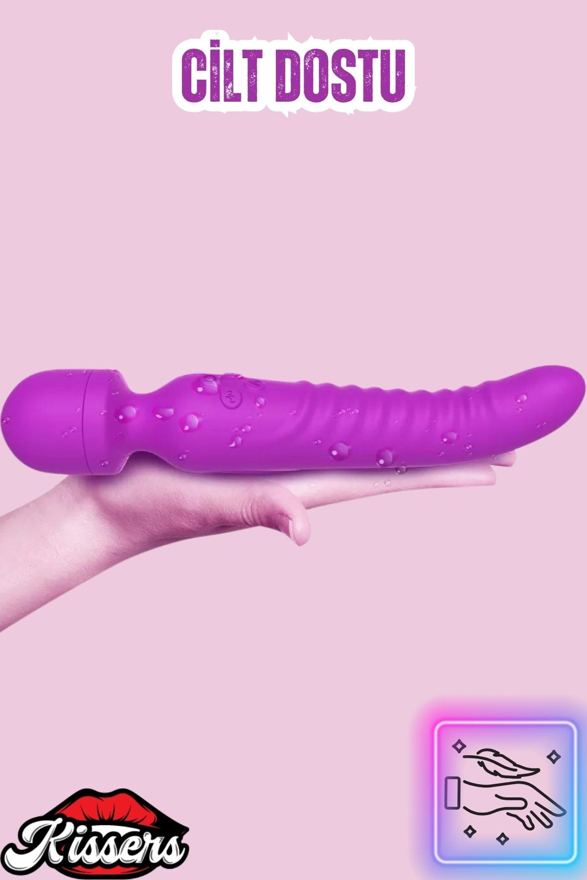 Cinsel Oyuncak Klitoris Uyarıcılı Isıtmalı Çift Titreşim Motorlu Sıvı Geçirmez Vibratör Mor 23 Cm