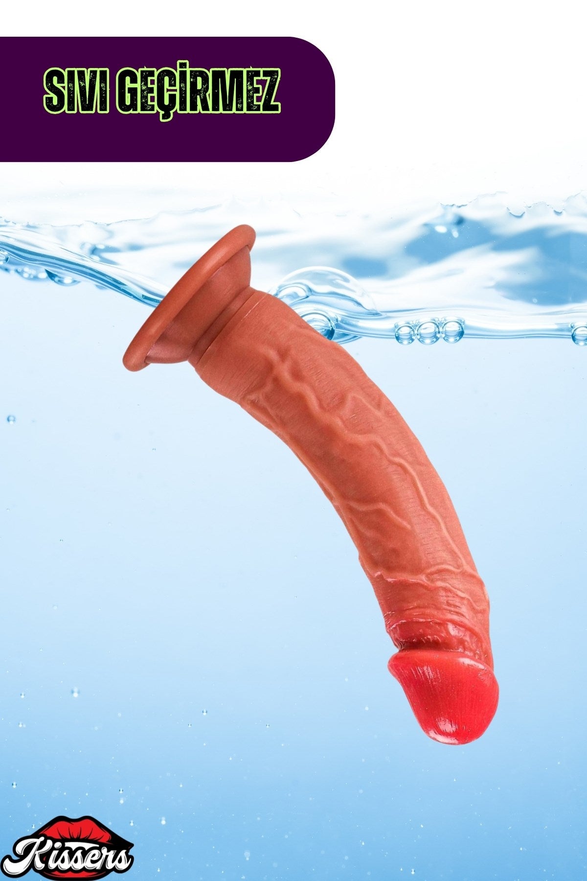 Ultra Yumuşak Damarlı Doku Çift Katmanlı Silikon Gerçekçi Testissiz Dildo Penis 17 Cm