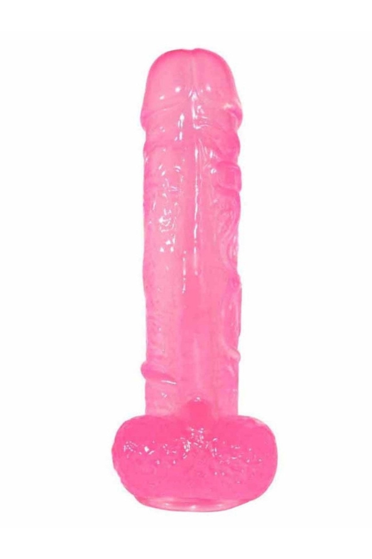 Ultra Realistik Eğilip Bükülebilir G Noktası Ve Klitoris Uyarıcı Dev Jel Pembe Penis Dildo 28 Cm